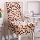 Printing Pattern Elastic Home Hotel Dining Chair Covers(Champagne)