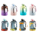 Large Capacity Water Bottle Gradient Color Time Marker Designed (Green)