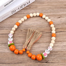 Handmade Crafts Farmhouse Rustic Beads Easter Tassel Easter Wood Beads Tassel