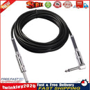 6.5mm Jack Guitar Cable Straight Male to Right Angle Male Audio Wire (10m) Newly