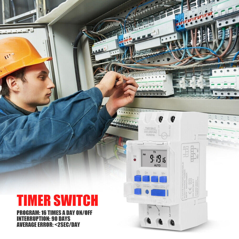 TM919A-2 Time Control Relay Weekly Programmable Digital Timer Switch (220V)