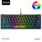 K61 RGB Wired Keyboard 60 Percent 62 Keys Ergonomic Gaming Keyboard (Black)