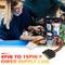 SATA 15-Pin Male to Molex 4-Pin Female Power Adapter Cable for PCe Riser 0.2m