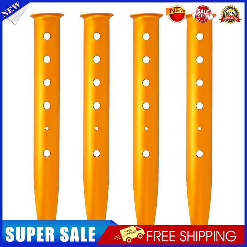 Snow & Sand Tent Stakes Pegs - Aluminum Alloy U-Shaped Tent Pegs (Golden)