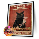 Abstract Cat Full Round Drill Mosaic Diamond Painting Kit DIY Wall Art Decor