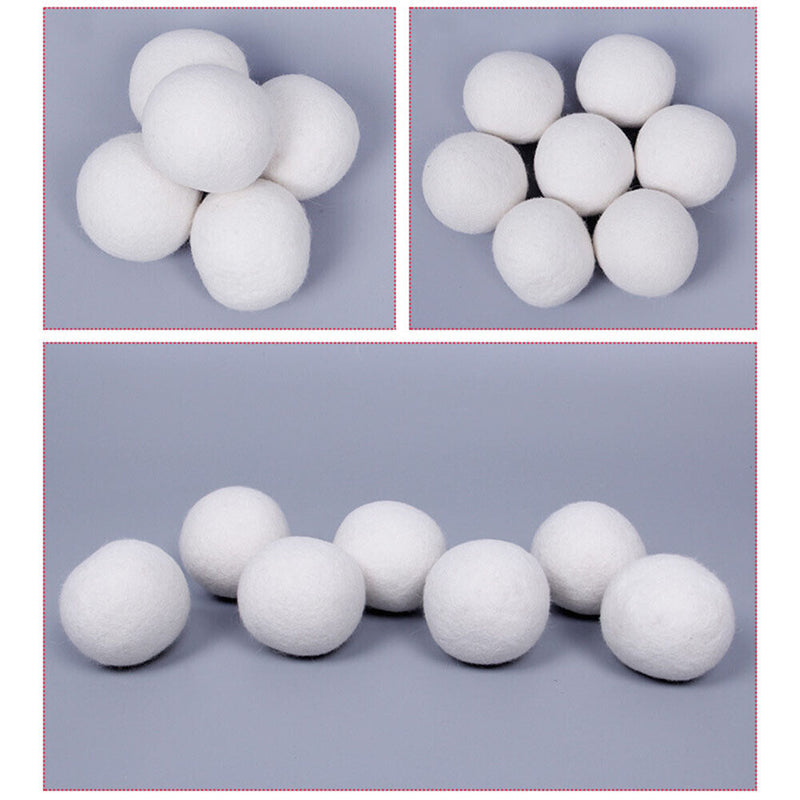 Reusable Wool Dryer Balls Softener Laundry Washing Machine Fleece Dry (3cm)