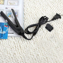 Mini Hair Straightener Flat Iron Curler  Ceramic Tourmaline Plates(Black)