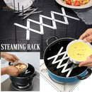 Steel Lid Rest Stand Retractable Pot Pan Cover Holder  Drain Shelf_