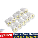 10PCS T10 4 SMD LED Wedge Car Light Bulbs Super White Turn Signal Bulb Newly