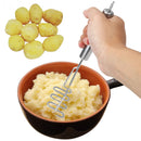 Home  Squeeze Ricer Smooth Wave Shape Stainless Steel Crusher Potato Masher