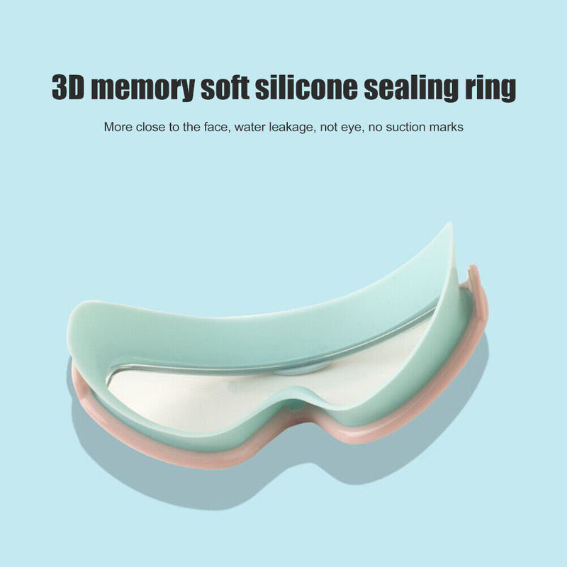 Children Swimming Goggles w/ Earbuds Anti Fog Swimming Glasses (Pink Green)