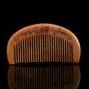 Peach Wood Comb Scalp Massage Relieve Fatigue Curved Comb (Wide Tooth) Newly