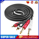 Dual 6.35mm to 2RCA Audio Cable DVD Mixer Connected Wire for Amplifier (2m)