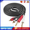 Dual 6.35mm to 2RCA Audio Cable DVD Mixer Connected Wire for Amplifier (2m)
