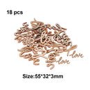 Decor Valentine's Day Crafts Accessories Table Scatter Wooden Love Letters