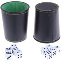Interior Quiet Green Flannel Dice Cup Shaker Cups PU Leather Dices Tool