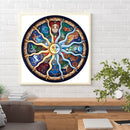 Partial Embroidery Sun Moon Constellation 11CT Stamped Canvas Cross Stitch Kits