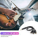3.5mm 4 Pole Stereo Audio Splitter Cable Plug Male to 3 Way Audio Extension