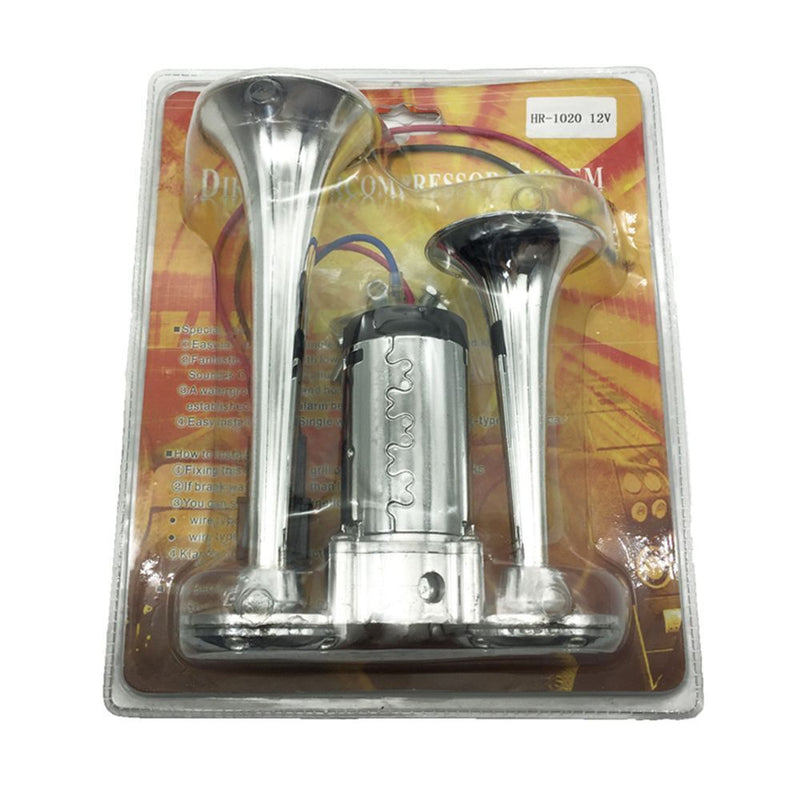 Dual Trumpet Electric Horn Kit for Cars Trucks Trains Lorrys Boat Dual Trumpet