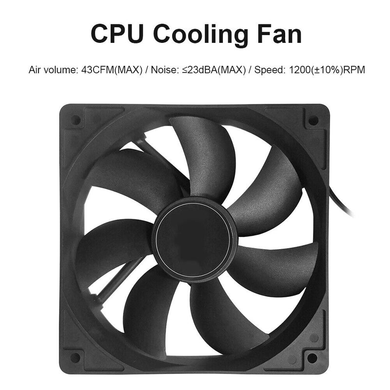 120mm 4-Pin PC Case CPU Cooling Fan Quiet Radiator Heatsink Computer Accessories