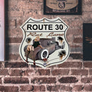 Route 30 Retro Metal Plate Tin Sign Shield Shape Plate for Bar Pub Club Cafe