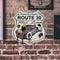 Route 30 Retro Metal Plate Tin Sign Shield Shape Plate for Bar Pub Club Cafe