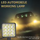 16LED Work Lamp 48W 2880LM 6500K Waterproof Square Car Truck Mini Spotlight