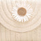 Straw Clutch Bag Women Woven Pompom Flower Shoulder Crossbody Purse Handbag