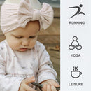 Soft Nylon Baby Headband Bows Newborn Girls Infant Turban Hairband (Grey)