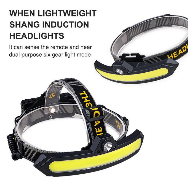 Sensor Headlamp COB XPE Outdoor Camping Emergency Torch (with Battery)