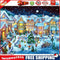 Christmas Snow Scene Paint By Numbers Kit DIY Frameless Picture On Canvas