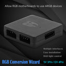 RGB Converter 5V to 12V Transfer Hub 3Pin to 4Pin ARGB Light Fan Adapter