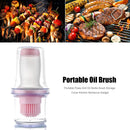 Portable Press Silicone Oil Bottle Brush Storage Cover Kitchen Tool(Pink*2)