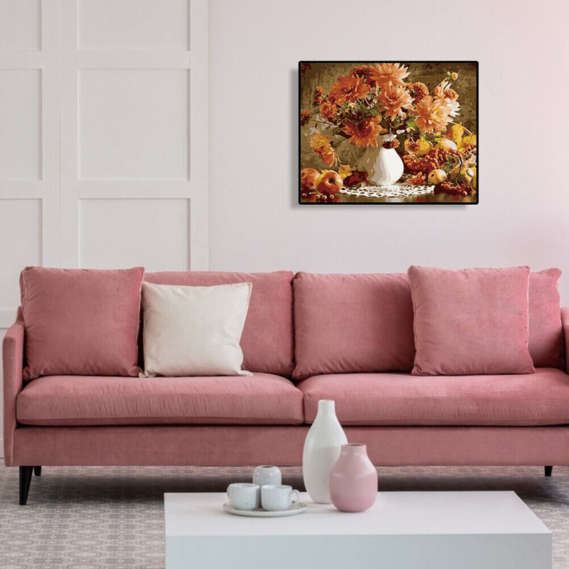 DIY Digital Oil Painting By Numbers Kits Desk Flowers Modern Wall Art Decoration