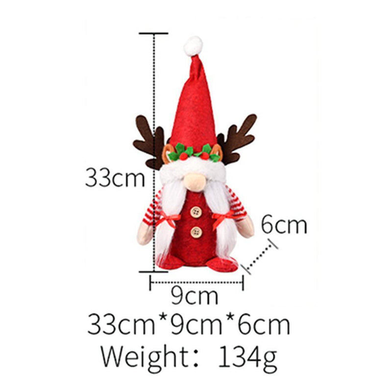 Christmas Gnomes Sequin Cap Decoration for Friends Family Gifts (Antlers Re