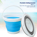 Foldable Bucket with Handle-Silicone Outdoor Portable Fishing Bucket (5L) Newly