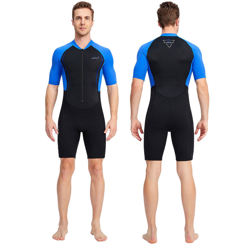 DIVE SAIL Neoprene Scuba Surf Snorkel Swimming Men Body Wetsuits (Blue 3XL)
