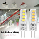 2W Silicone Corn Lamp G4 SMD2835 8 LED Chandelier Light Bulb (Cold White)