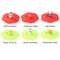 10pcs Torx Silicone Cup Cover Heat-resistant Reusable Cartoon (Red Snowman)