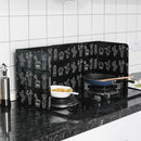 Aluminum Foil Wall Oil Splash Guard Gas Stove Oil Splatter Screen (Black)
