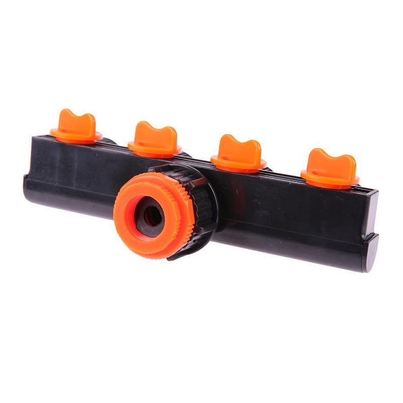 Plastic 4 Valve Way Branch Controller Garden Hose Pipe Splitter Drip