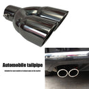 Dual Exhaust Tailpipe Muffler Tip Bolt-on Slant Cut Black Titanium (63mm) Newly