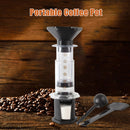 Filter Glass Espresso Coffee Maker Portable French Press Cafe Pot (Clear) Newly