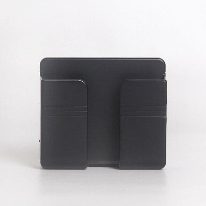 Wall Mounted Mobile Phone Charging Organizer Storage Box Stand Rack (Black)