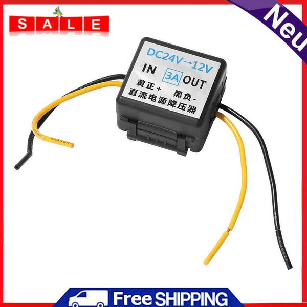 DC 24V to DC 12V 3A Buck Power Converter for Car Car Bus Truck Boat Powe Supply