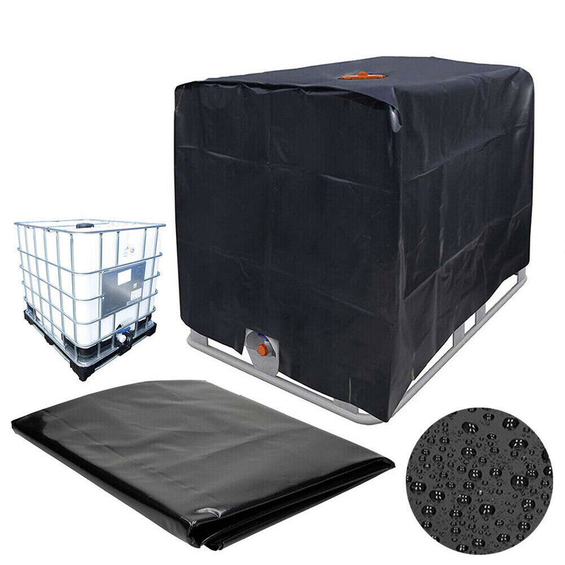 Water Tank Protective Cover IBC Container Waterproof Dust Sunscreen (Black)