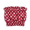 Sexy Women Girl Drawstring Tie Wove Dot Strapless Sleeveless Tube Top(S)