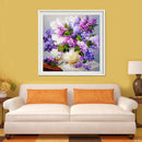 5D DIY Round Drill Diamond Painting Lavender Cross Stitch Embroidery Crafts