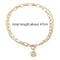 Women Stainless Steel  Chain Collar Statement Coin Pendant Punk Choker Necklace