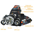 LED Headlamp Flashlight T6 3 Lights 800LM Waterproof Outdoor Camping Headli